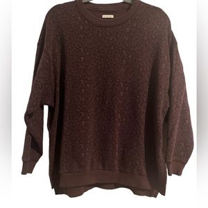 AMERICAN EAGLE - Animal print Tunic Sweatshirt Sz XS